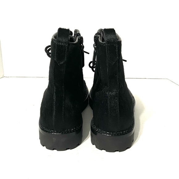 VINCE WOMENS CABRIA LUG 2 CALF HAIR COMBAT & LACE-UP BOOTS 8 - Picture 8 of 14